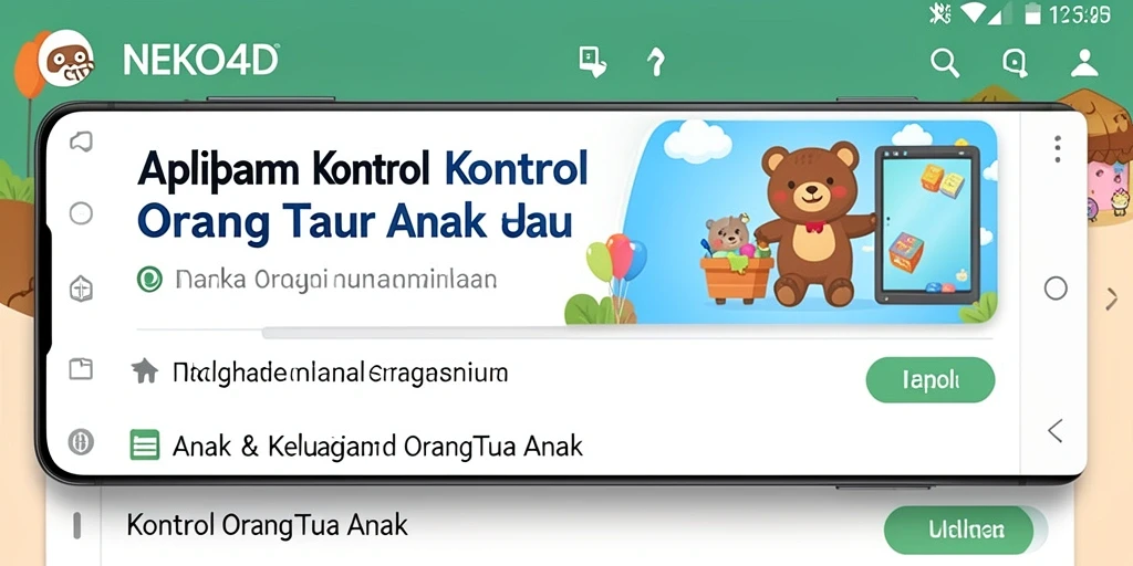 Tampilan antarmuka aplikasi NEKO4D untuk kontrol orang tua yang mudah diakses.