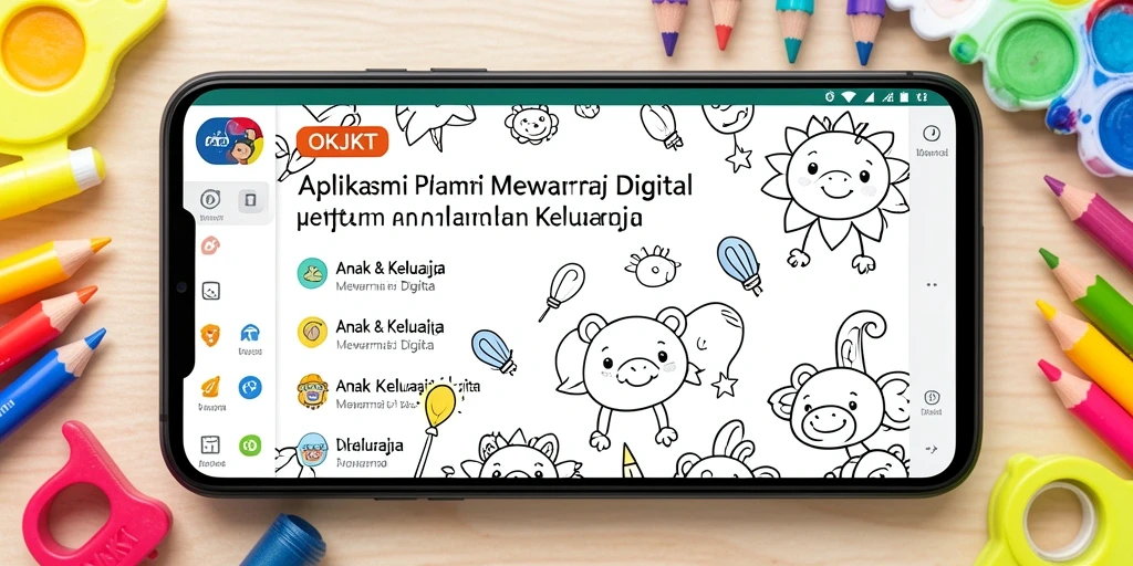 Antarmuka mewarnai digital yang interaktif dan menarik.