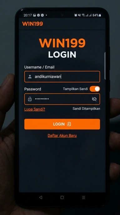 Tampilan halaman login win199